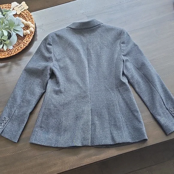 NWT Ann Taylor Factory Charcoal Gray Blazer, Size 10P - Picture 8 of 8